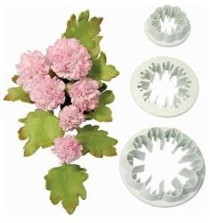 3 darabos fondant és marcipán kiszúró - Szegfű (T05182)