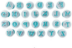  26 darabos rugós fondant kiszúró - Nyomtatott nagy betűk (T-0100131)