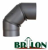Brilon 120/90° állítható acél füstcső könyök (FCS120/90) - solar-d