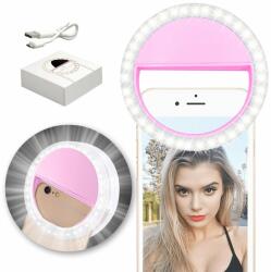  selfie LED fény, pink