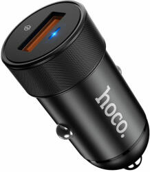 hoco. Z32A autós gyorstöltő, QC 3.0, max. 18W, LED állapotjelző, fekete