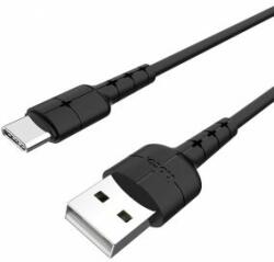 hoco. X30 type-C kábel (LED állapotjelző), 2A, TPE, 1, 2m, fekete