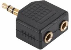 Cabletech Adaptor 3.5st tata-2x3.5st mama gold (ZLA0294)