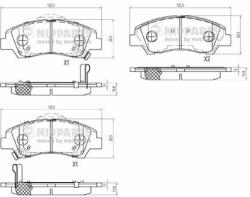 NIPPARTS set placute frana, frana disc NIPPARTS N3600555