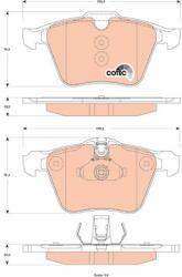 TRW set placute frana, frana disc TRW COTEC GDB1835 (GDB1835)