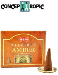 HEM Conuri Parfumate HEM Amber - 20 g - Lacrima Soarelui Fosil - Incense Cones - 1 Set