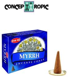 HEM Conuri Parfumate HEM Myrrh - 20 g - Elixirul Meditatiei Profunde - Incense Cones - 1 Set