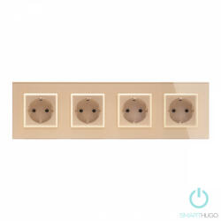 Smarthugo Négyes Sorolt Arany Üvegkeretes Konnektor (sh4555503)