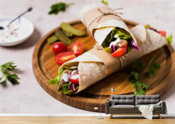 Persona Tapet Premium Canvas - Kebab pe platou de lemn - tapet-canvas - 170,00 RON