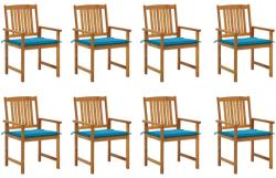 vidaXL 8 db tömör akácfa kerti szék párnákkal (3078170/71/72/73/74/75/76/77/78/79)