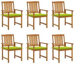 vidaXL 6 db tömör akácfa kerti szék párnákkal (3078160/61/62/63/64/65)