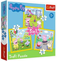 Trefl Peppa malac - Egy boldog nap 3in1 (34849)