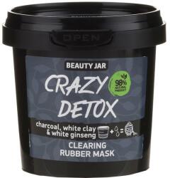 Beauty Jar Mască cu cărbune, argilă albă și ginseng pentru curățarea feței - Beauty Jar Crazy Detox Clearing Rubber Mask 20 g