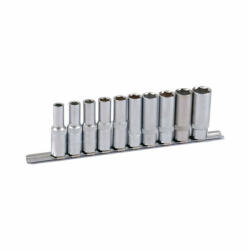 PROJAHN Set de chei tubulare 1/2" PROJAHN, adanc, metric 10-22 mm suport sina 10 buc/set (PRO.4222)