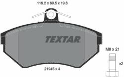 TEXTAR set placute frana, frana disc TEXTAR Q+ 2194503 (2194503)
