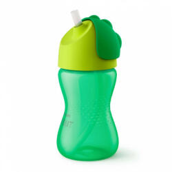 Philips Bájos itató pohár hajlékony szívószállal Avent 300 ml zöld - pindurka