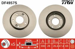 TRW Disc frana TRW SINGLE DF4957S (DF4957S)