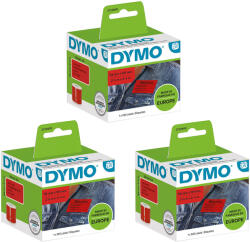 DYMO Set 3 Etichete curierat mari DYMO LabelWriter 54 x 101 mm rosu DYMO LW 2133399 S0722430 99014 (2133399P3)
