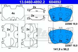 ATE set placute frana, frana disc ATE 13.0460-4892.2 (13.0460-4892.2)