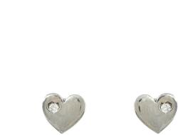 Silver Style Cercei din aur alb în formă de inimă cu zirconiu - silvertime - 845,83 RON