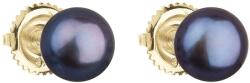 Pavona Cercei din aur cu șurub și perle de râu albastre 921004.3