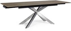 Bizzotto Masa extensibila cu picioare din fier gri si blat ceramica maro Arzachel 160/240 cm x 90 cm x 76 h (0731231)