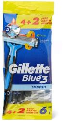 Gillette Set aparate de ras de unică folosință, 4+2 bucăți - Gillette Blue 3 Smooth 6 buc