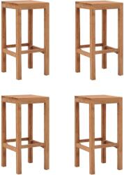 vidaXL Scaune de bar, 4 buc. , lemn masiv de tec (287233)