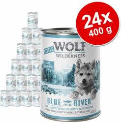 Wolf of Wilderness 24x400g Little Wolf of Wilderness-Wild Hills Junior kutyatáp - Kacsa & borjú