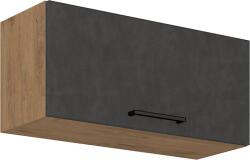 TEMPO KONDELA Felsőszekrény, tölgy lancelot/szürke matt, VEGA 80 GU-36 1F