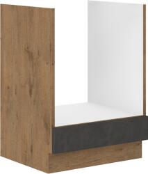 TEMPO KONDELA Alsószekrény, szürke matt/tölgy lancelot, VEGA 60 D GAZ BB - kondela