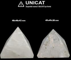  Piramida Cuart Alb Mineral Natural - 48-49 x 48-49 x 38-42 mm - (XXL) - 1 Buc