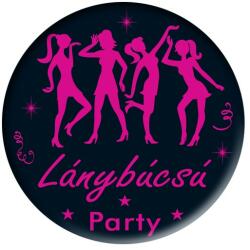 Fekete-Rózsaszín Lánybúcsú Party Kitűző (mk30908)