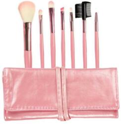 Kiss Beauty Set 7 Pensule Profesionale Luxury pentru Machiaj, Pink