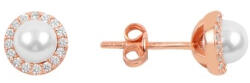 BeSpecial Cercei agint cu perla si zirconii placati cu aur roz (ETU0341)