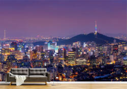 Persona Tapet Premium Canvas - Lumini multicoloore la miezul noptii in Seoul - tapet-canvas - 170,00 RON