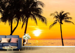 Persona Tapet Premium Canvas - Silueta palmierilor la apusul soarelui - tapet-canvas - 170,00 RON