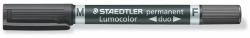 STAEDTLER Alkoholos marker F/M 0.6/1.5mm kúpos kétvégű fekete (TS3489)