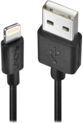 Lindy USB apa - Lightning apa Adat- és töltőkábel 1m - Fekete (31320)