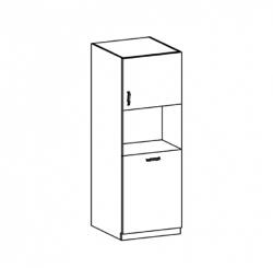 TEMPO KONDELA Hűtőgép szekrény, fehér/sosna északi, univerzális, ROYAL D60P - kondela
