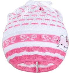 NEW BABY Kötött sapka New Baby cica rózsaszín - babyboxstore