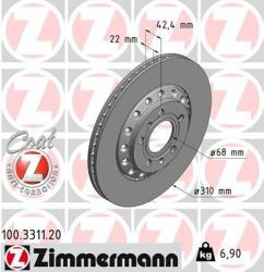 ZIMMERMANN Disc frana ZIMMERMANN COAT Z 100.3311. 20 (100.3311.20)
