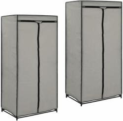 vidaXL Șifoniere, 2 buc. , gri, 75 x 50 x 160 cm (282444) Garderoba