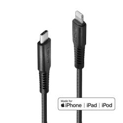 Lindy Cablu USB type C la Lightning Quick Charge MFI T-T 3m Rezistent, Lindy L31288 (L31288)