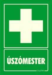  Úszómester fluoros utánvilágító tábla matrica