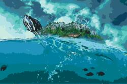  Festés számok szerint - Sziget a teknőspáncélon Méret: 40x60cm, Keretezés: Keret nélkül (csak a vászon)
