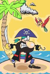  Festés számok szerint - Hook kapitány Méret: 40x60cm, Keretezés: Keret nélkül (csak a vászon)