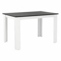 TEMPO KONDELA Étkezőasztal, fehér|fekete, 120x80 cm, KRAZ