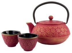 Bredemeijer Teáskanna és teás csészék egy szettben SHANGHAI, 3 db, 600 ml, piros, Bredemeijer (BREDG015PG)