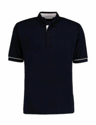 Kustom Kit Uniszex rövid ujjú galléros póló Kustom Kit Classic Fit Button Down Contrast Polo Shirt S, Sötétkék navy/fehér